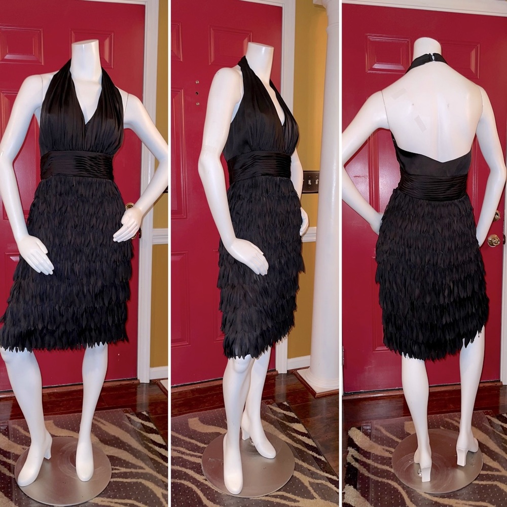 JS Collection Feather Style Halter Dress - Picture 3 of 13